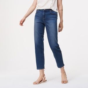 LOFT Straight Crop Jeans in vintage blue wash 4/27